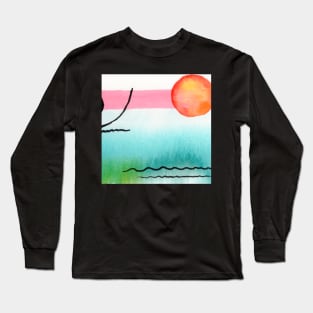 Intuitive Abstract Mix and Match with Bubble Gum Tropics Long Sleeve T-Shirt